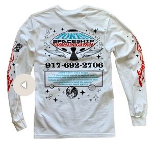 917 long sleeve graphic print tee large dolphin